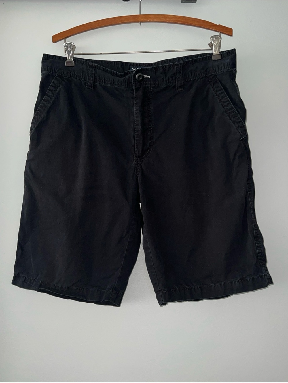 Cargo Supplies Chino Shorts Men’s 34 Trilogy Sportswear Black Flat Front Outdoor